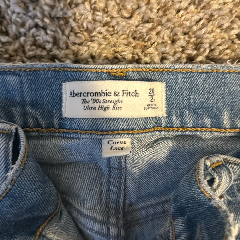 Abercrombie curve love straight leg jeans